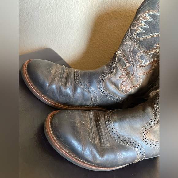 Ariat Men’s/Women's Size 8.5c wide width Round Toe Brown Leather Western Boots - Picture 4 of 13